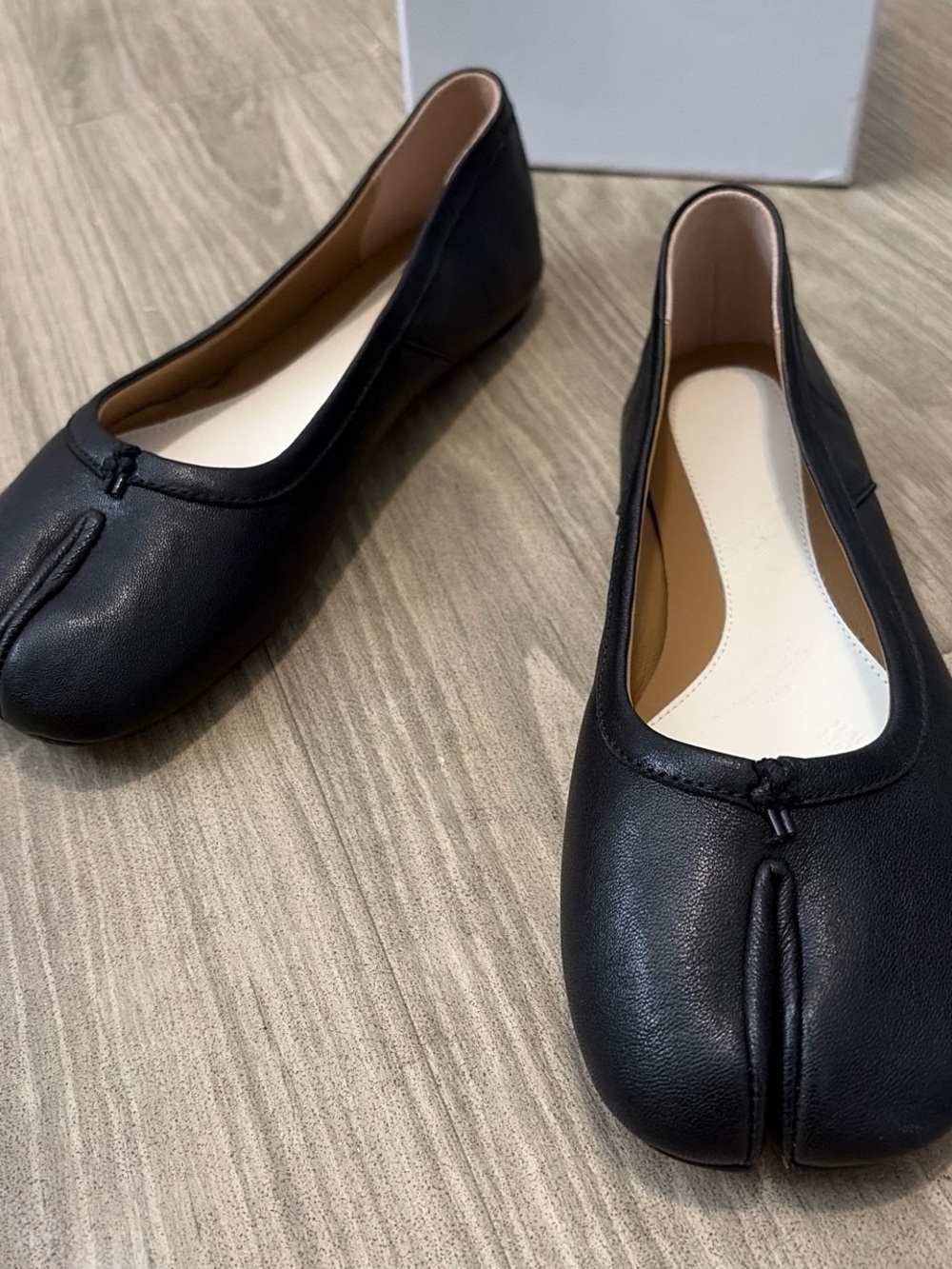 Maison Martin Margiela Black Split-Toe Ballet Flats